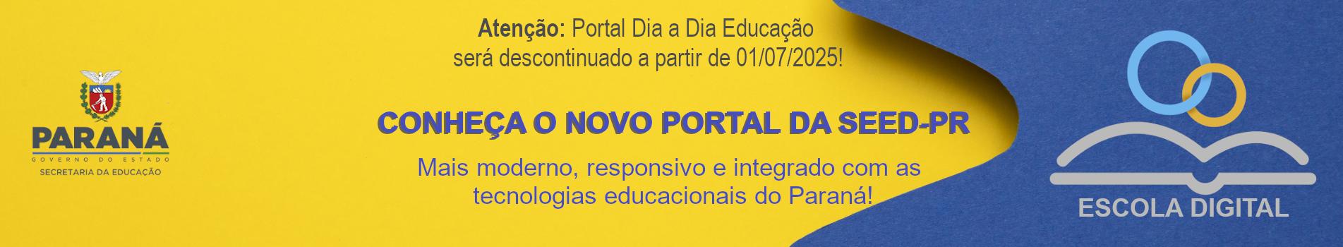 Banner do novo site Escola Digital