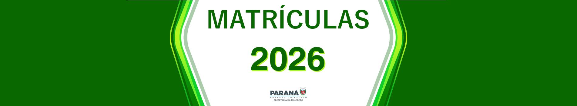 Banner Matrículas 2026