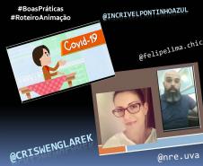 A professora, que já atua na Educação há mais de 15 anos, também escreve roteiros e é colaboradora em um canal do youtube chamado “O Incrível Pontinho Azul”, que trabalha com temas relacionados à Biologia, Química, Física e Astronomia. Um dos trabalhos mais recentes é uma animação sobre o novo Coronavírus, vale a pena conhecer.
