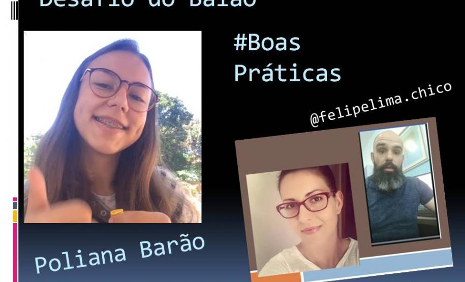 A estudante Poliana Barão Kuznik, do 1°ano B, além de fazer a atividade, gentilmente aceitou gravar a prática e explicá-la. Ficou muito legal!!!
