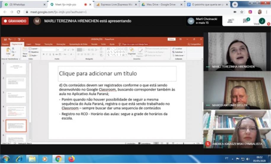 A chefia do NRE/UVA Prof. Carlos Alberto Polsin e Profª Francieli Maltauro, foram convidados e também  participaram deste momento importante.