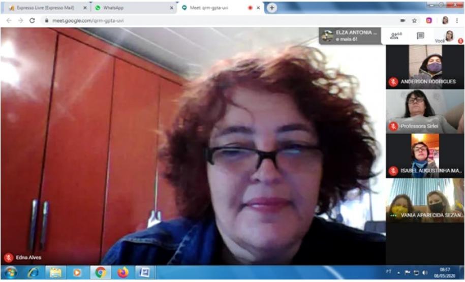 A reunião contou com a participação da Equipe Gestora, Pedagógica e Docente do Colégio, e ainda da chefia do NRE/UVA Prof. Carlos Alberto Polsin e Profª Francieli Maltauro, e da Profª. Edna Metelski, Técnica Pedagógica do NRE/UVA.