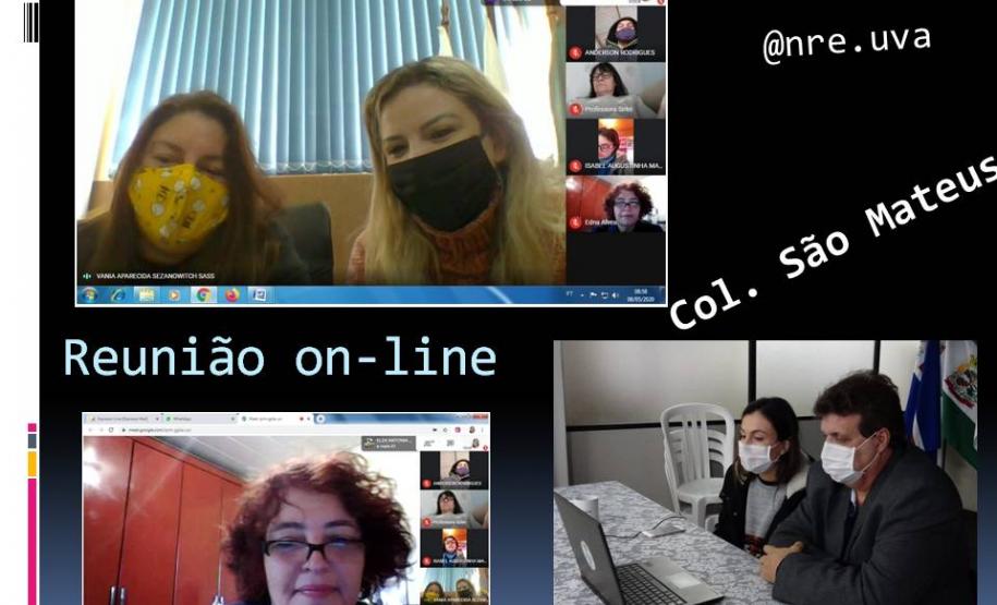 A reunião contou com a participação da Equipe Gestora, Pedagógica e Docente do Colégio, e ainda da chefia do NRE/UVA Prof. Carlos Alberto Polsin e Profª Francieli Maltauro, e da Profª. Edna Metelski, Técnica Pedagógica do NRE/UVA.