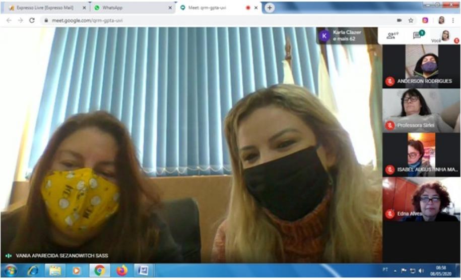 A reunião contou com a participação da Equipe Gestora, Pedagógica e Docente do Colégio, e ainda da chefia do NRE/UVA Prof. Carlos Alberto Polsin e Profª Francieli Maltauro, e da Profª. Edna Metelski, Técnica Pedagógica do NRE/UVA.